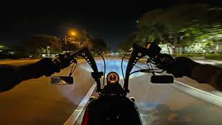 Relaxing Late Night Ride | Harley Davidson | Ace Pro 2 4K | ASMR