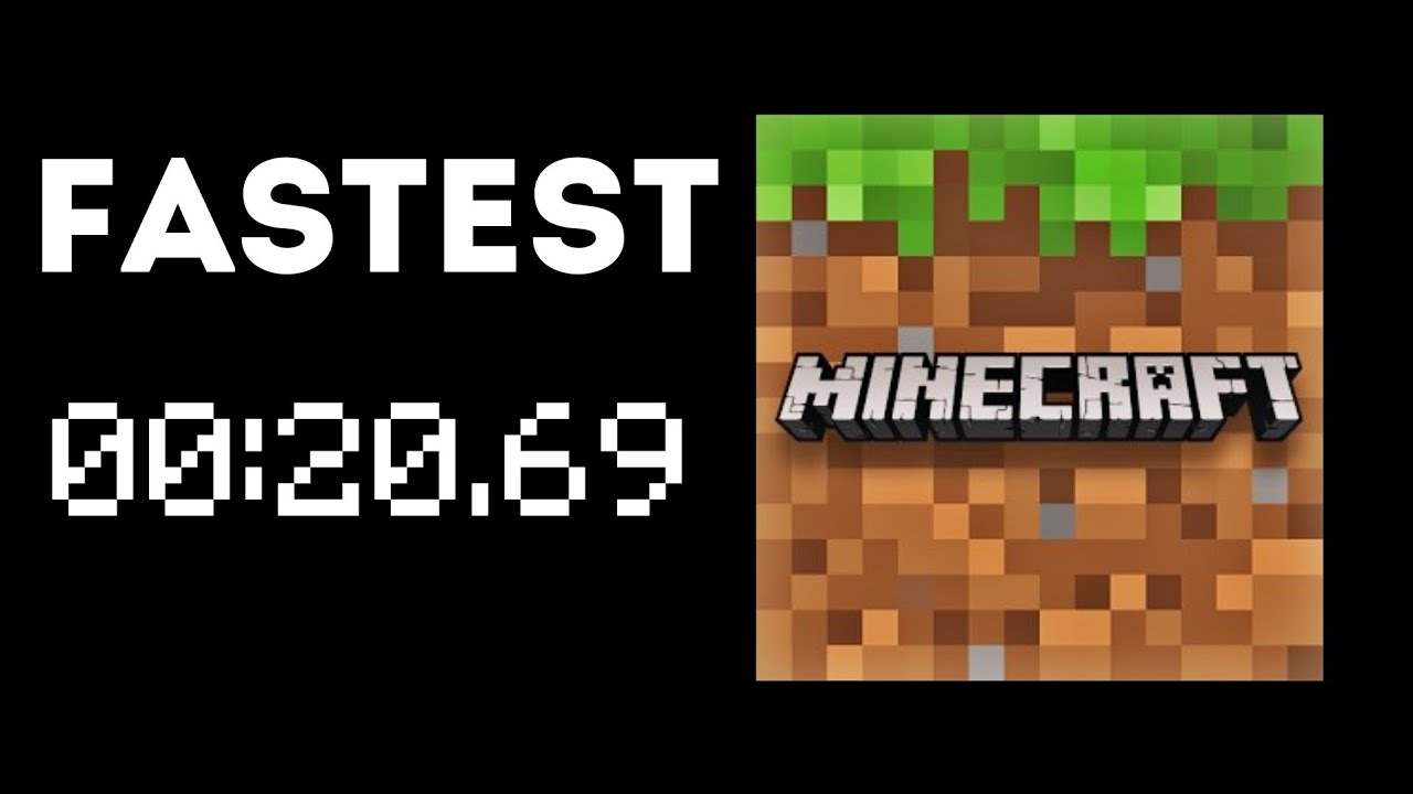 Fastest Minecraft Speedrun Ever Youtube