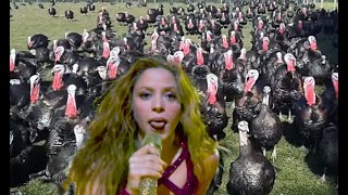 Shakira's Tongue and The Turkeys gobbling at The Super Bowl 2020 - Funniest Meme - Try not to laugh