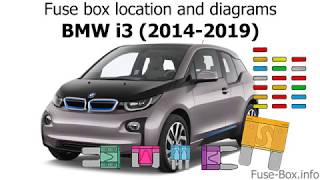 Fuse box location and diagrams: BMW i3 (2014-2019)