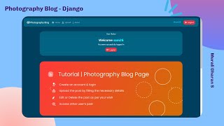 Photography blog website - Django | Html | CSS | JS | Python | Bootstrap