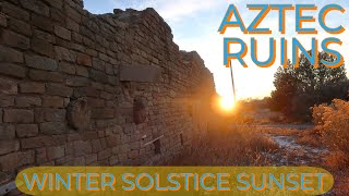 Winter Solstice Sunset at Aztec Ruins National Monument - Ancient Alignment with Sun