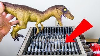 Giant Dinosaur Family Shredded! What's Inside Giant Dinosaur Toys??