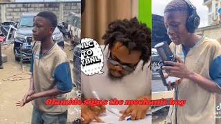 Olamide immediately SIGNED this mechanic boy to YBNL after a mad! Grammy winning