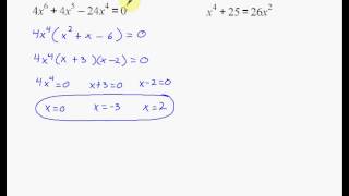 Solving Polynomial Equations by Factoring