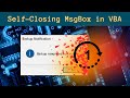 Self-Closing MsgBox in Excel VBA using WScript.Shell