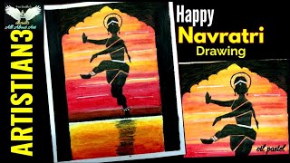 How to draw  Navratri festival drawing / Easy  Maa Durga Drawing