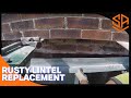 BRICKLAYING REPLACING A BLOWN RUSTY LINTEL INC PROPS AND CAVITY TRAY