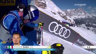 Men's Skiing Super G Cortina World Championships- 11th February 2021