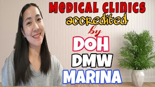 MEDICAL CLINICS ACCREDITED by DEPARTMENT of HEALTH, DEPARTMENT OF MIGRANT WORKER'S and MARINA