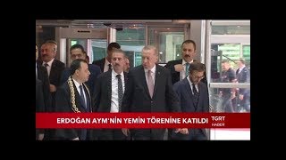 Cumhurbaşkanı Erdoğan AYM'nin Yemin Törenine Katıldı