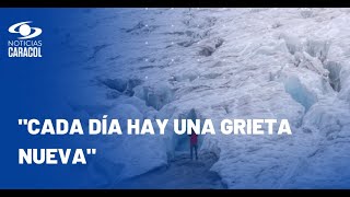 Las altas temperaturas en Colombia están quebrando el glaciar Ritacuba Blanco
