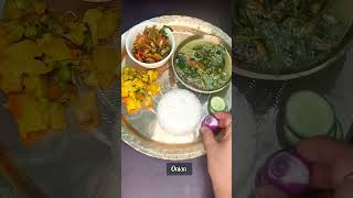 lunch thali #rice #fishcurry #fishfry #mixveg #cucumber #youtubeshorts #shortsvideo #shorts #viral