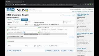 Emissions Inventory Training: Understanding the Calculation Features in SLEIS