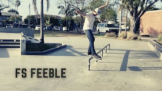 How To Frontside Feeble grind ( FS Feeble skateboarding)