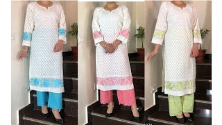 Cotton Suit with work || Readymade kurti plazo set || Buy single piece