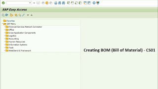 How to create Bill of material in SAP MM || SC video 1