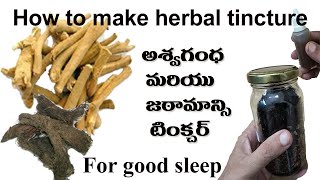 Preparing herbal tincture for good sleeping