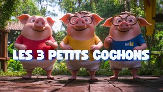 Les 3 petits cochons et le Grand méchant Loup 🐷 Histoire courte pour enfant (sans violence)