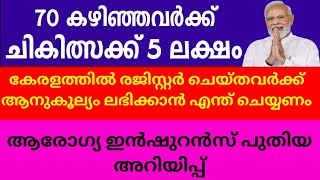 സൗജന്യ ആരോഗ്യ ഇൻഷുറൻസ്.  മുതിർന്ന ആളുകൾക്ക് ആനുകൂല്യം ലഭിക്കില്ല