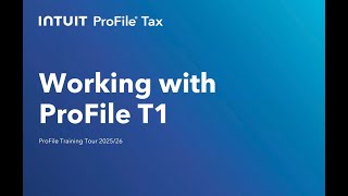 Working with a ProFile T 1 | Jan 20th