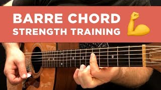 ⭐️ Barre chord strength-training exercise (guitar practice tip)