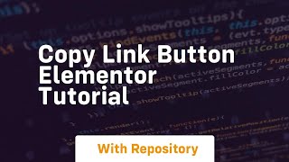 copy link button elementor tutorial