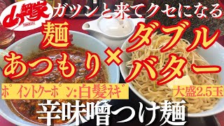 【ラーメン山岡家】久々のつけ麺は辛味噌(●´ω｀●)あつもりの麺にダブルバターでコクと風味がUPして美味すぎる🍜♪【岐阜 ラーメン】