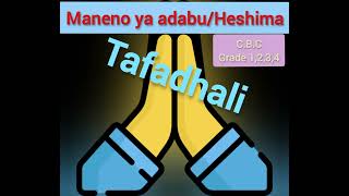 Maneno ya heshima/adabu