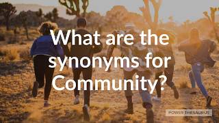 Synonyms for Community (with pronunciation)