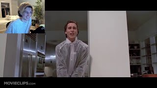 xQc reacts to American Psycho scenes ( Business Card & Hip to be Square)