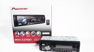 Pioneer auto estereo mvhx375bt nuevo unboxing y nueva reseña