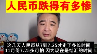 翟山鹰：人民币现在跌的有多惨丨为什么说人民币在现在时间段下跌是很可怕的