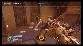 Overwatch 2016 08 21 阿努比斯 炸彈鼠 就算逃命也還是砍三個