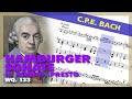 🎼  CPE BACH - Hamburger Sonate [Wq. 133] - II. Rondo. Presto - (Sheet Music Scrolling)