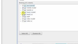 Organise the Package Explorer in Eclipse using Working Sets