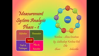 MEASUREMENT SYSTEM ANALYSIS TUTORIAL - Phase 1 by Subhodeep