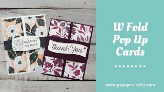 How to make fun W Fold Pop Up Cards