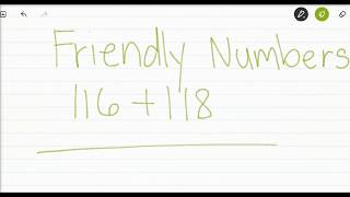 Addition Using Friendly Numbers