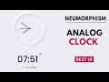 Neumorphism Analog Clock with Time, Day and Year using HTML, CSS & JavaScript