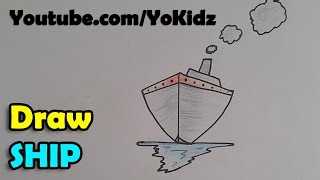 How to Draw a Ship - Step by step