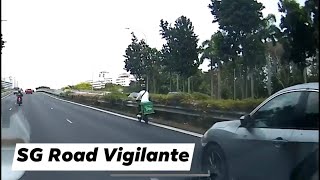 12jun2021 pie cyclist on the expressway grabfood ebike rider on lane 1