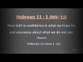 Hebrews 11 : 1 - Now faith is confidence - w accompaniment (Scripture Memory Song)