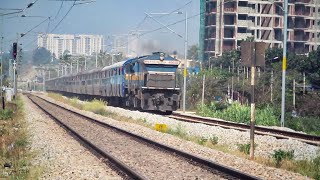 UBL WDP4B Climbs Up the Gradient Hauling Mumbai-Trivandrum Weekly