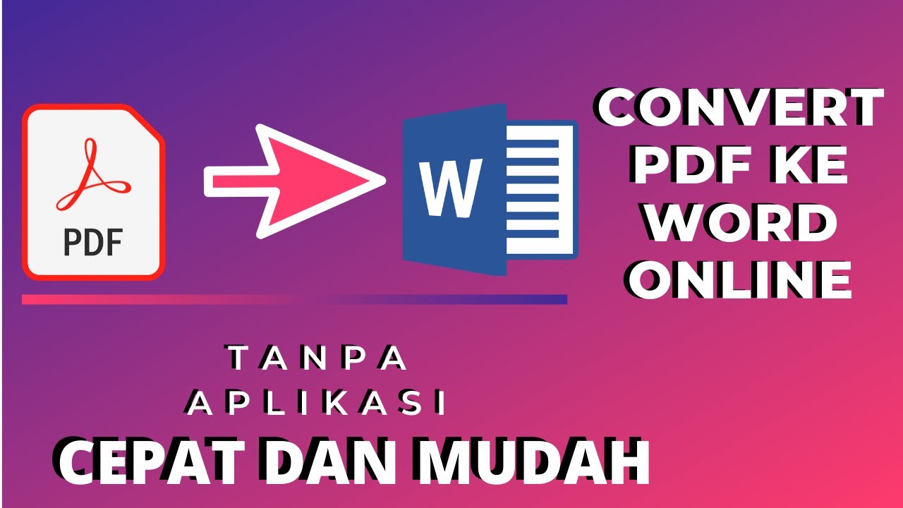 Tutorial Cara Mudah Convert File PDF Ke Word Tanpa Software - YouTube