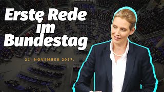 Alice Weidel (AfD) - Erste Rede im Bundestag 21. November 2017.