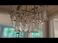 meelighting luxury chrome rectangular crystal chandeliers lighting modern pendant ceiling lights