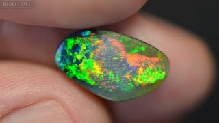 4.78 ct natural Queensland boulder opal gem video by Biro Opal Australia - biroopal.com