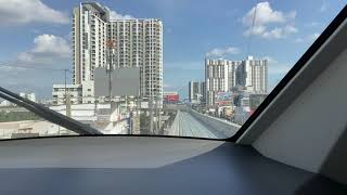 ชมวิว รถไฟฟ้าสายสีชมพู | Cab ride Pink Line Highest view of the Monorail in Bangkok