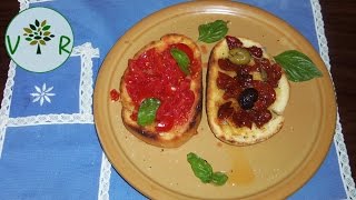 Bruschette avec tomates cerises fraîches et séchées | Avec allicine (antibiotique naturel)